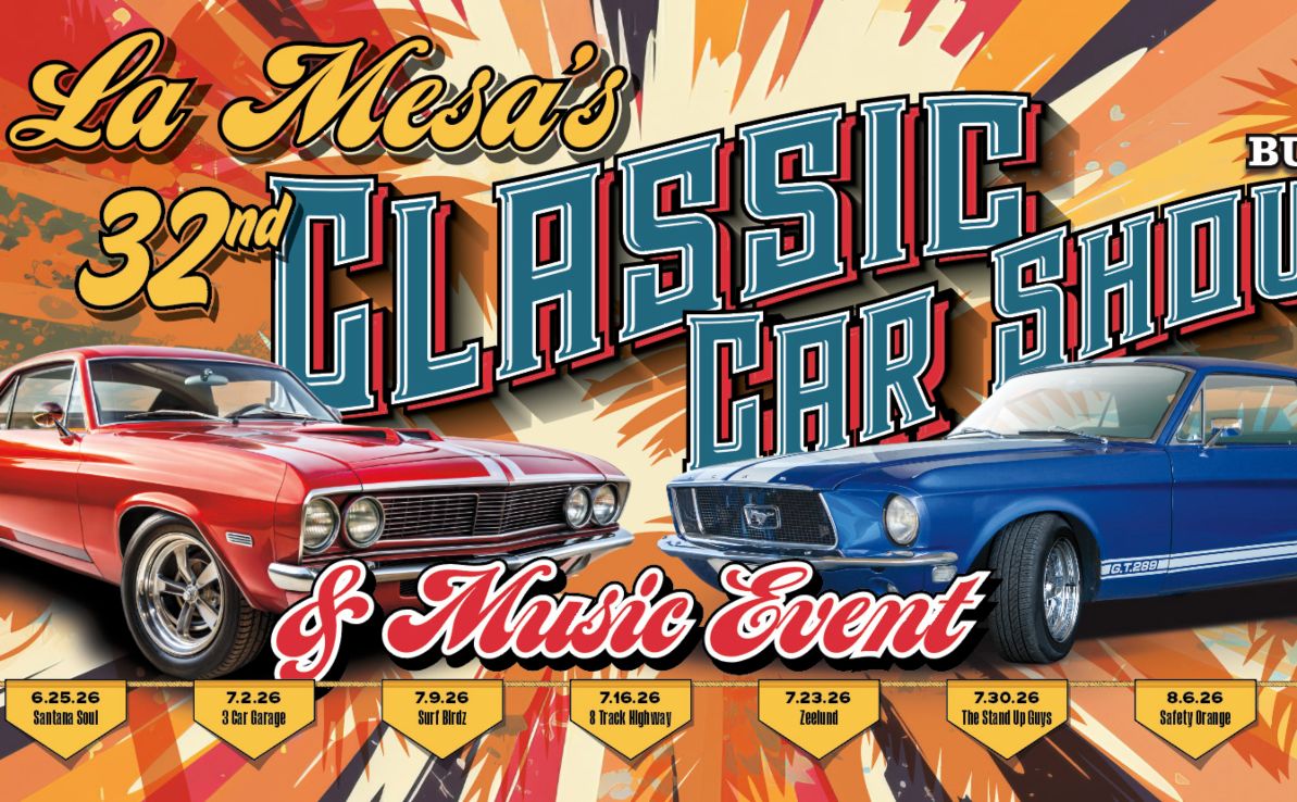 La Mesa Classic Car Show partial flyer 2026
